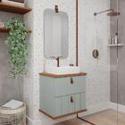 Armário Gabinete Milano 80cm Para Banheiro Com Cuba E Espelho