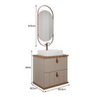 Armário Gabinete Milano 80cm Para Banheiro Com Cuba E Espelho