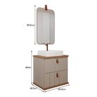 Armário Gabinete Milano 80cm Para Banheiro Com Cuba E Espelho