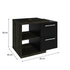 Armário Gabinete Nexus 65g Contemporâneo Carvalho Dark/preto