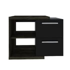 Armário Gabinete Nexus 65g Contemporâneo Carvalho Dark/preto