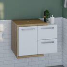 Armário Gabinete Nexus 65p Contemporâneo Lâmina Mel /branco C