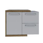 Armário Gabinete Nexus 65p Contemporâneo Lâmina Mel /branco C