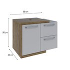 Armário Gabinete Nexus 65p Contemporâneo Lâmina Mel /branco C