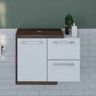 Armário Gabinete Nexus 65p Contemporâneo Nogal /branco Chess