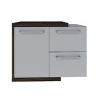 Armário Gabinete Nexus 65p Contemporâneo Nogal /branco Chess