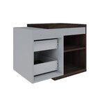 Armário Gabinete Nexus 65p Contemporâneo Nogal /branco Chess