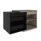 Armario Gabinete Nexus 83g Contemporâneo Carvalho/preto Ônix
