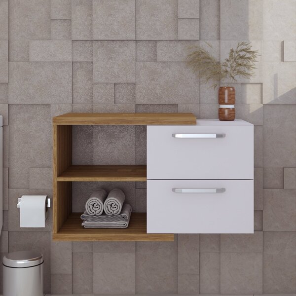 Armario Gabinete Nexus 83g Contemporâneo Lâmina Mel/branco Ch