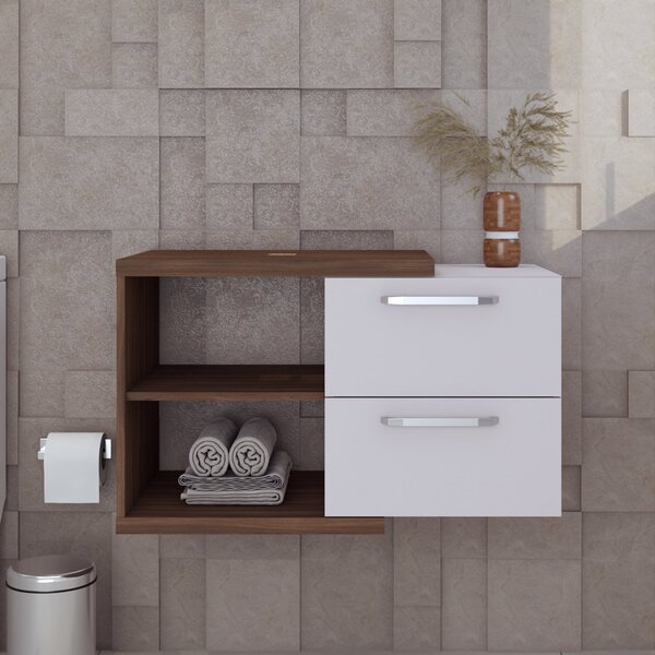 Armario Gabinete Nexus 83g Contemporâneo Nogal/branco Chess