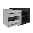 Armário Gabinete Nexus 83p Contemporâneo Carvalho Dark/branco