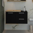 Armário Gabinete Nexus 83p Contemporâneo Carvalho/preto Ônix