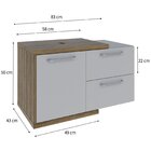 Armário Gabinete Nexus 83p Contemporâneo Lâmina Mel/branco Ch