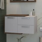 Armário Gabinete Nexus 83p Contemporâneo Nogal/branco Chess