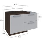 Armário Gabinete Nexus 83p Contemporâneo Nogal/branco Chess