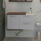 Armário Gabinete Nexus 83p Contemporâneo Nogal/branco Chess