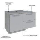 Armário Gabinete Nexus 83p Contemporâneo Snow /branco Chess