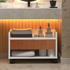 Armário Gabinete Para Banheiro Com Rodízios Prisma - Jm3 Bran