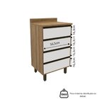 Armário Gabinete Para Cozinha 4 Gavetas Confort Cinamomo/off