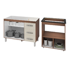 Armário Gabinete Pia De 120 Cm Bianca Com Balcão Cooktop 5 Bo