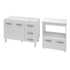Armário Gabinete Pia De 120 Cm Bianca Com Balcão Multiuso Mic