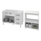 Armário Gabinete Pia De 120 Cm Bianca Com Balcão Multiuso Mic