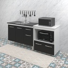 Armário Gabinete Pia De 120 Cm Com Balcão Multiuso Micro-onda