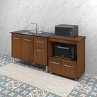 Armário Gabinete Pia De 120 Cm Com Balcão Multiuso Micro-onda