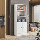 Armário Gamer Gabriel 2 Portas Branco Tana Decor