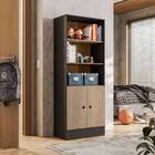 Armário Gamer Gabriel 2 Portas Preto Carvalho Tana Decor