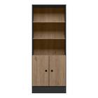 Armário Gamer Gabriel 2 Portas Preto Carvalho Tana Decor