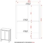 Armário Gamer Para Escritório Multiuso Baixo 2 Portas Preto/a