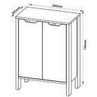 Armário Gamer Para Escritório Multiuso Baixo 2 Portas Preto/a