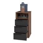 Armário Gaveteiro Para Banheiro 3 Gavetas 1 Nicho Mdp 15mm Ca