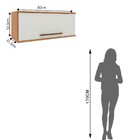 Armário Geladeira 1 Porta Basculante Evolution Plus Freijó/ O