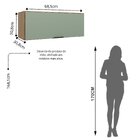 Armário Geladeira 1 Porta Basculante Paris Nogal Manchester/