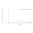 Armário Geladeira Suspenso Eivor Branco Preto