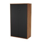 Armário Gold Alto 2 Portas 90cm X 160cm X 44cm Noce/preto