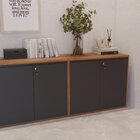 Armário Gold Baixo 90cm X 77cm X 44cm Noce/preto