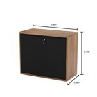 Armário Gold Baixo 90cm X 77cm X 44cm Noce/preto