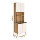 Armário Grande Para Banheiro 100% Mdf 70cm X 220cm Carvalho R