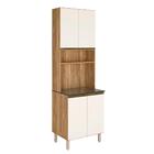 Armário Grande Para Banheiro 100% Mdf 70cm X 220cm Carvalho R