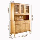 Armário Grande Rústico Portas Em Vidro Mel Shop Jm