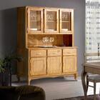 Armário Grande Rústico Portas Em Vidro Mel Shop Jm