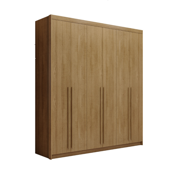 Armário Guarda Roupa Casal Dubai 6 Portas - Vlr Móveis  Nature
