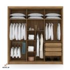 Armário Guarda Roupa Casal Dubai 6 Portas - Vlr Móveis  Nature