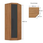 Armário Guarda-roupa De Canto Com 1 Porta Viena Espresso Móve