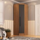 Armário Guarda-roupa De Canto Com 1 Porta Viena Espresso Móve