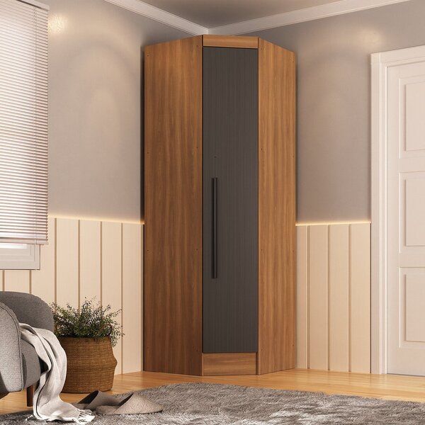 Armário Guarda-roupa De Canto Com 1 Porta Viena Espresso Móve