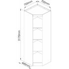 Armário Guarda Roupa De Canto Oblíquo 1 Porta Infinity  Macad